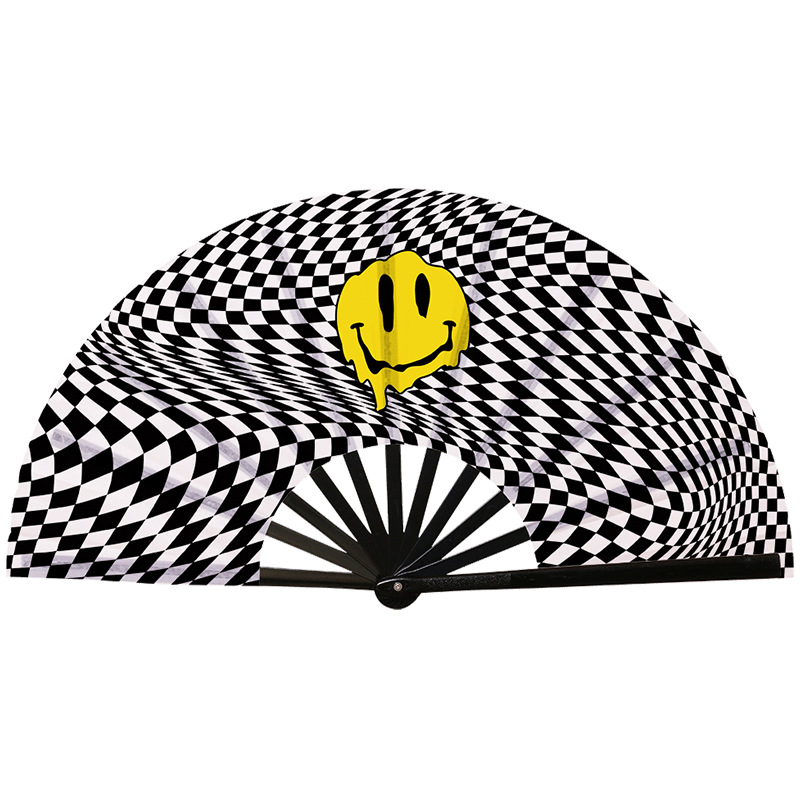 Abanico Plegable de Kung Fu de Plástico, Colorido, para Conciertos y Fiestas