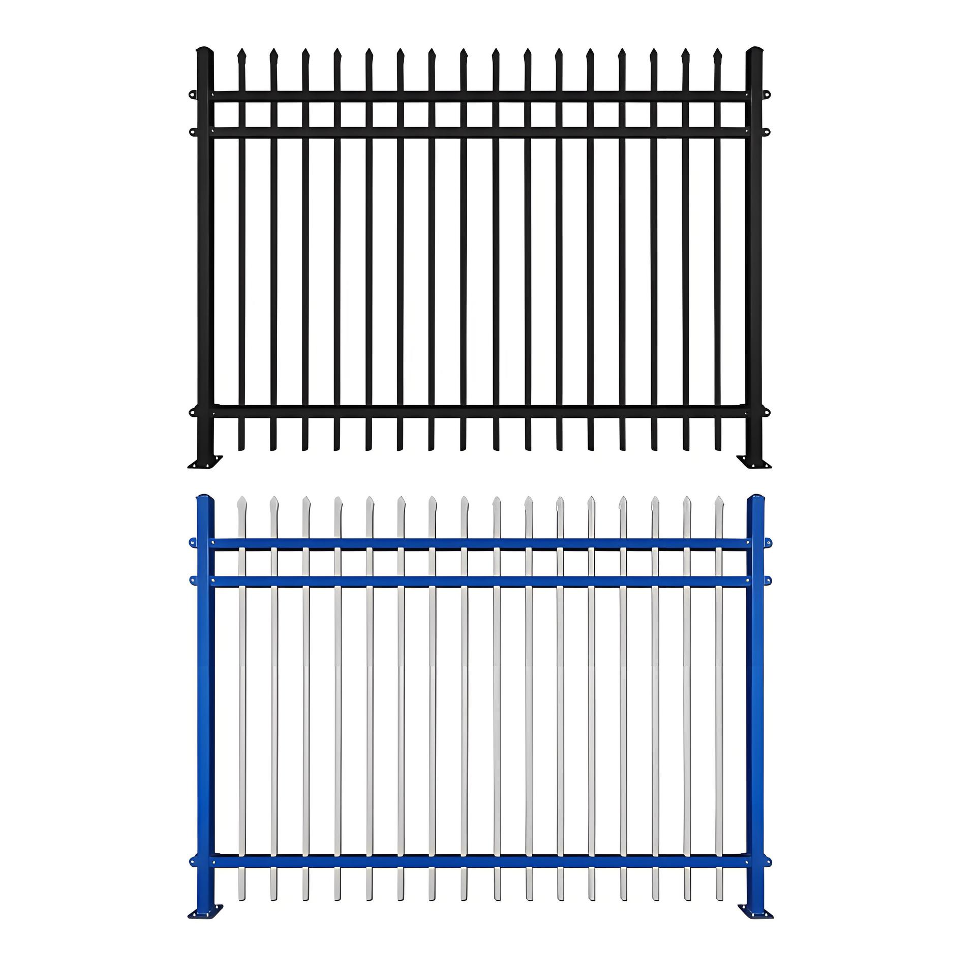 Valla de acero de zinc Valla de pared de patio comunitario Valla de fábrica al aire libre Escuela Valla de hierro Aislamiento de balcón Valla de acero de zinc