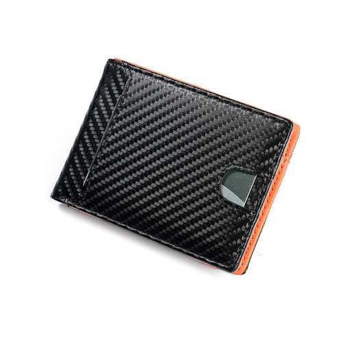 Men's wallet carbon fiber foreign trade driver's license wallet men's high-end trendy simple business atmosphere wallet