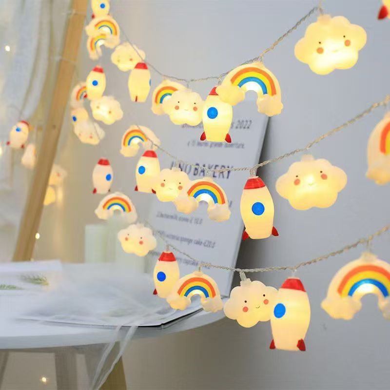 Nuevas estrellas de color LED pequeñas nubes arco iris lámpara decorativa lámpara colgante lámpara de atmósfera decoración lámpara colgante