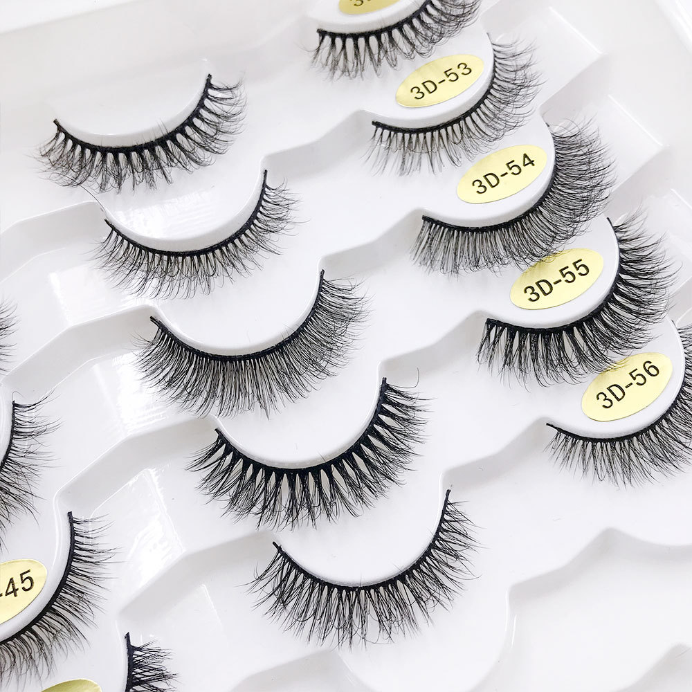 Three Dimensional Short Natural Fluffy Soft Mink-like False Eyelashes 7 Pairs display picture 6