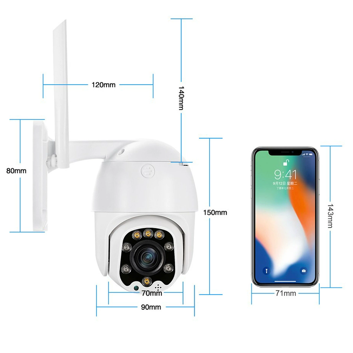 WiFi камера сетевой видеонаблюдения беспроводной мониторинг HD icsee шаровая камера