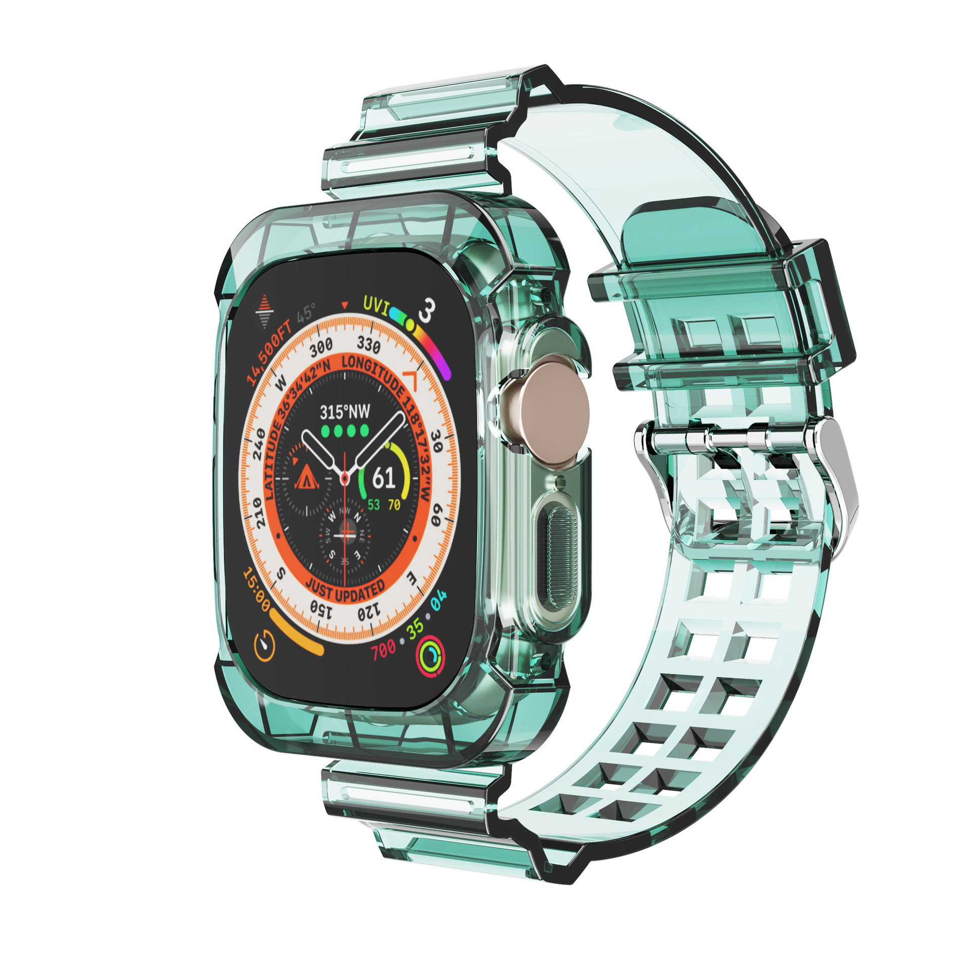 Aplicable applewatch banda de reloj transparente Apple transparente glaciar reloj banda iwatch transparente banda de reloj inteligente S9