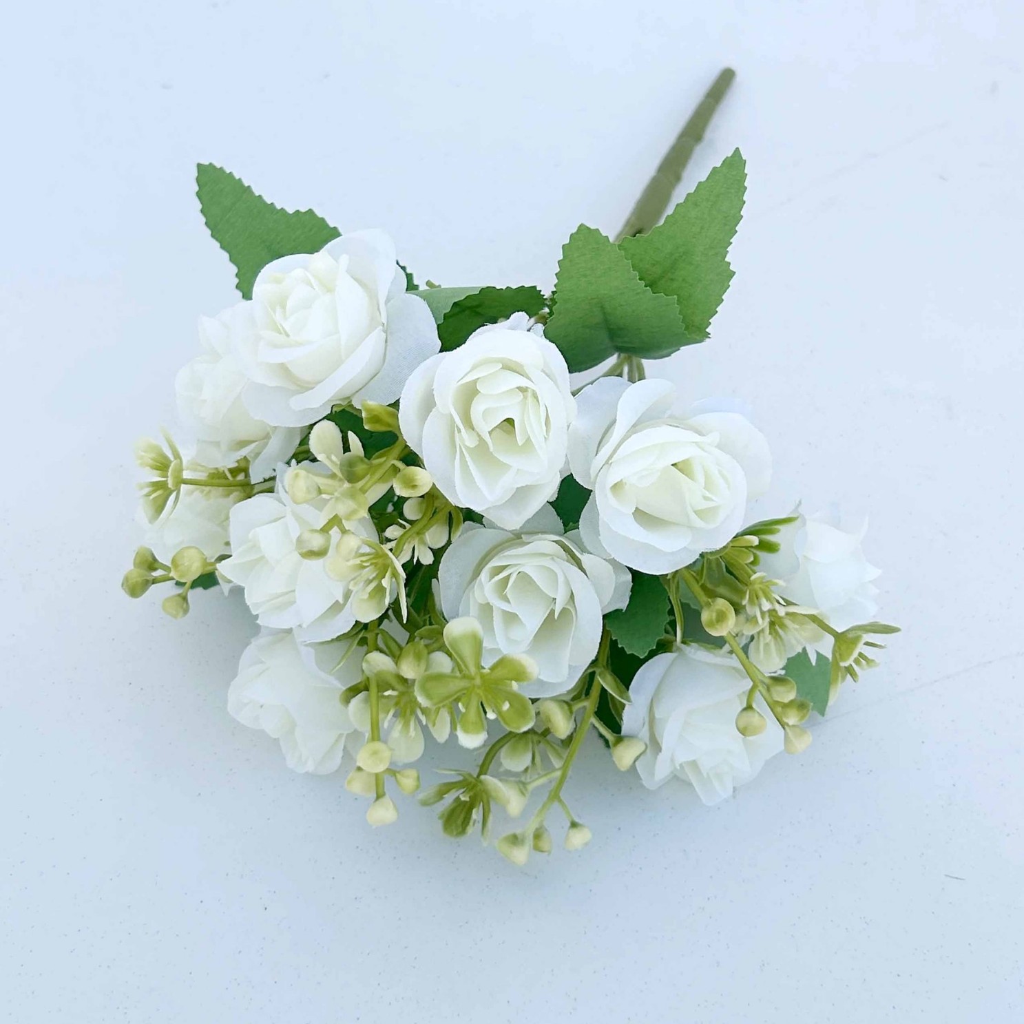 Ramo de flores artificiales rosa de estilo europeo pequeña flor artificial flor hogar boda decoración mesa florero pantalla