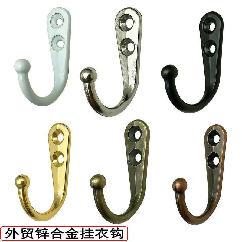 Zinc Alloy Hooks, Simple Cabinet and Wardrobe Hooks, Kitchen and Bathroom Wall-Mounted Hooks, Furniture Coat and Hat Double Hooks, Single Hooks Zinc Alloy Hooks, Simple Cabinet and Wardrobe Hooks, Kitchen and Bathroom Wall-Mounted Hooks, Furniture Coat and Hat Double Hooks, Single Hooks