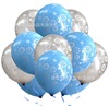 Balloon, decorations, 8 gram, with snowflakes, 12inch, increased thickness