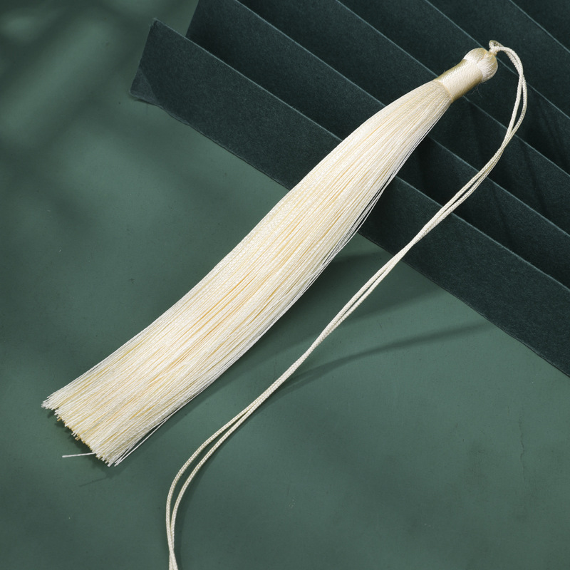 15cm de línea delgada borla diy accesorios hechos a mano seda de hielo borla espiga Hanfu colgante bigote wenwan borla joyería