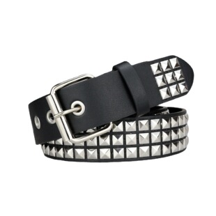 European and American Square Bead Rivet Belt Metal Vintage Belt Men and Women Cross Border Belt Punk Hardware Jeans Belt