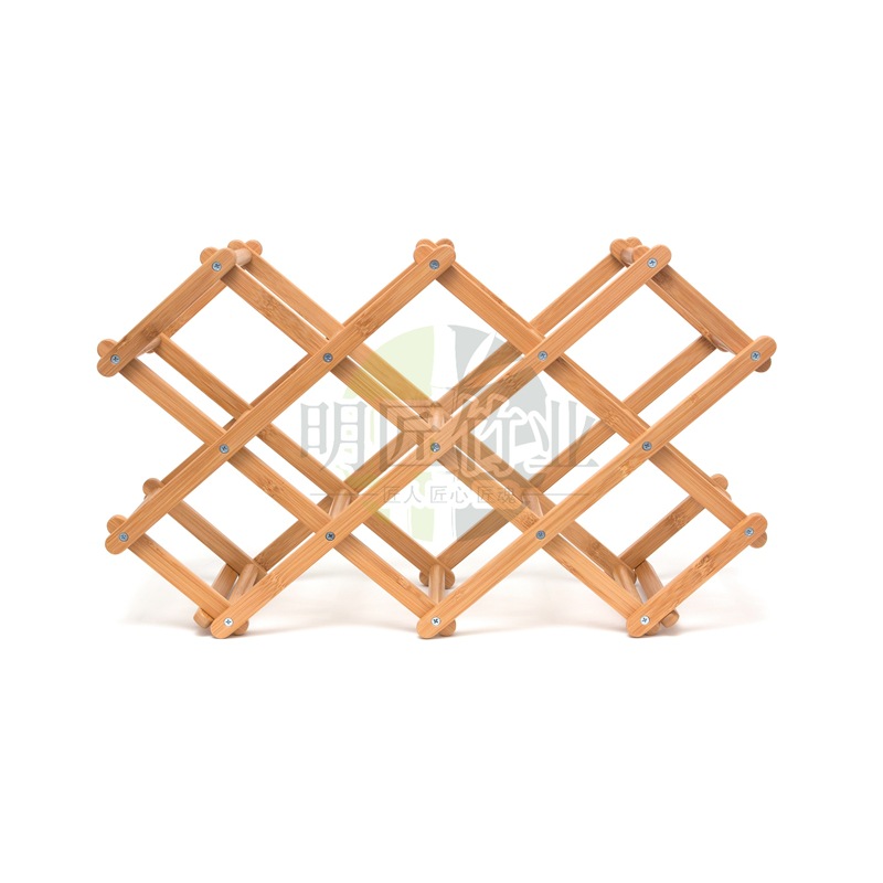 Bamboo Folding 10 Bottle Wine