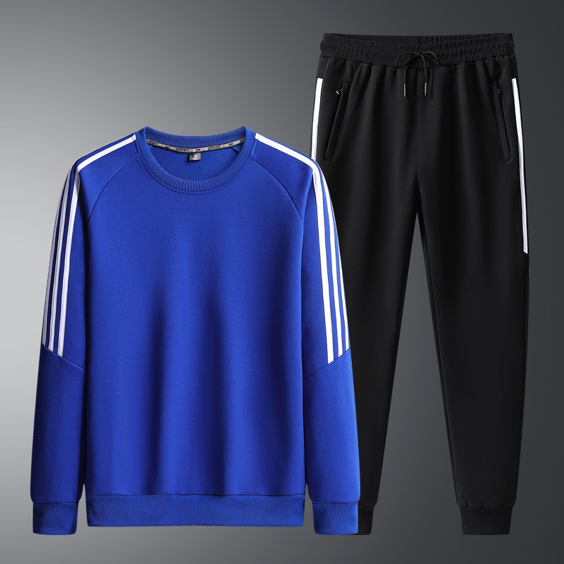 Primavera y otoño, traje de hombre, traje redondo de primavera, juventud y mediana edad, deporte suelto de hombre, camiseta casual de dos piezas, jeans