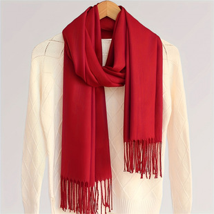 A 97482 Solid Wool Couple Scarf ��ɫ��ë��H�������uͨ�W