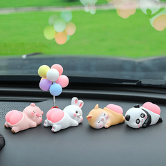 2023 New Cute Pig Car Model Car Ornament Cartoon Doll Car Decorative Item Beautiful Car Accessories for Women