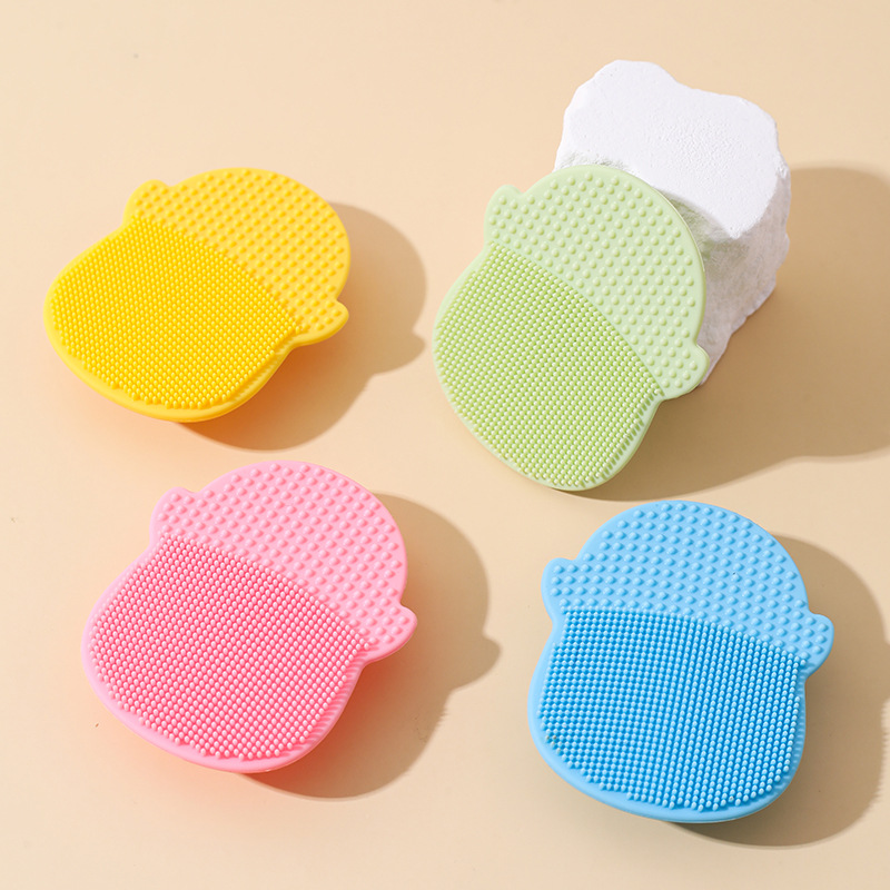 Cepillo para champú de silicona para bebés, baño para bebés, baño, limpieza, cepillo para masaje del cuero cabelludo, cepillo para champú para bebés