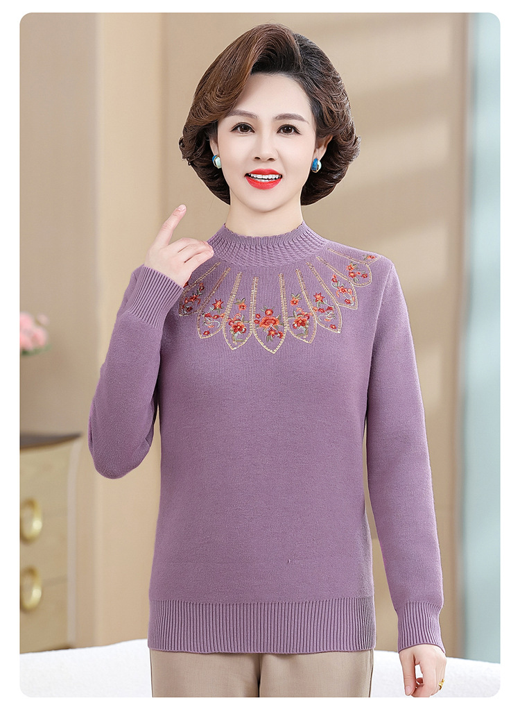 E5982 940K ÁO LEN NỮ TAIRYA ÁO LEN MÙA XUÂN THU ĐÔNG TRUNG NIÊN DÀY ẤM THỜI TRANG NỮ G03 SẢN PHẨM MỚI