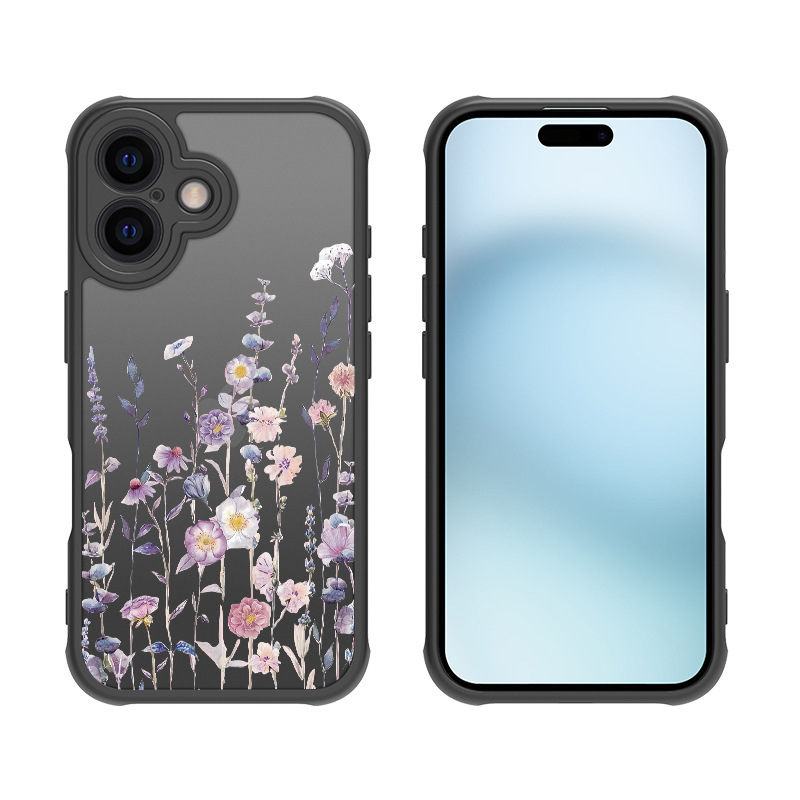 Applicable to Aple 16promax mobile phone case magnetic flower iphone15 all inclusive 14p frosted protective cover_voghion.com