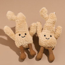 创意解压毛绒老姜挂件包包钥匙扣蔬菜娃娃机公仔可爱搞怪系列挂饰