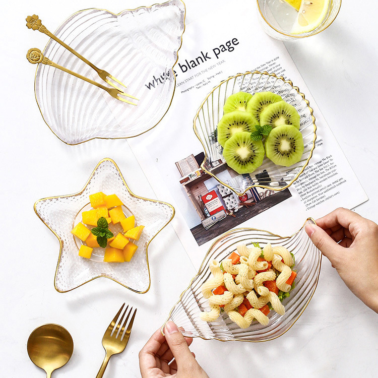 Crystal Glass Tableware Creative Phnom Penh Ocean Plate ins Wind Salad Bowl Dessert Plate Irregular Household Dinner Plate Bowl Crystal Glass Tableware Creative Phnom Penh Ocean Plate ins Wind Salad Bowl Dessert Plate Irregular Household Dinner Plate Bowl