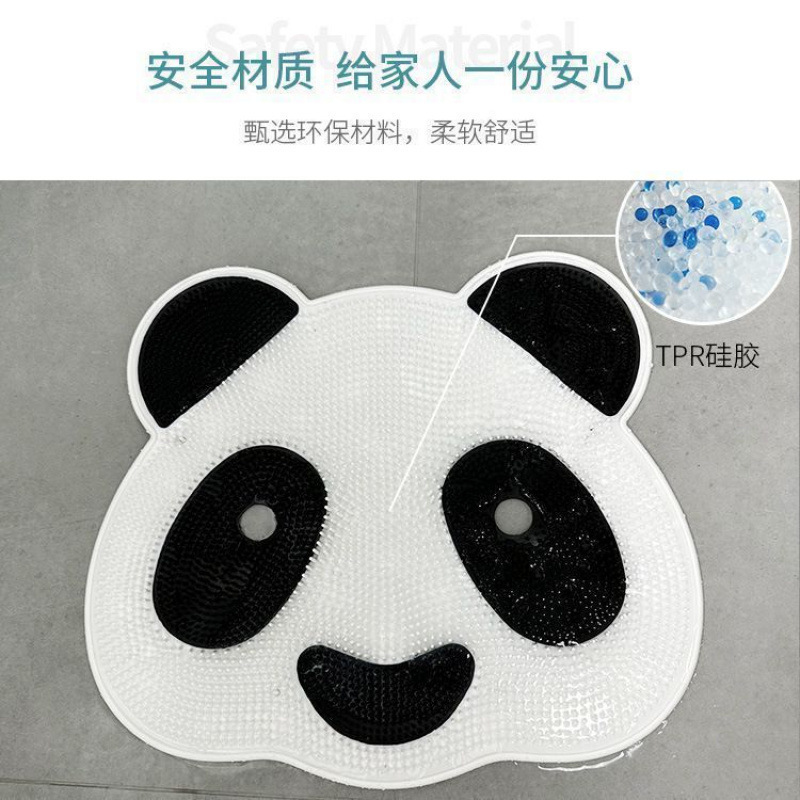 熊猫硅胶搓背神器懒人后背搓澡垫洗澡巾吸盘贴强力不求人|undefined