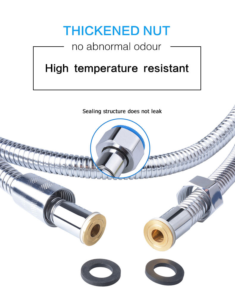 Wholesale water heater, bathroom shower head pipe, 1.5-meter stainless steel shower hose, 1.2-meter shower pipe extension pipe undefined