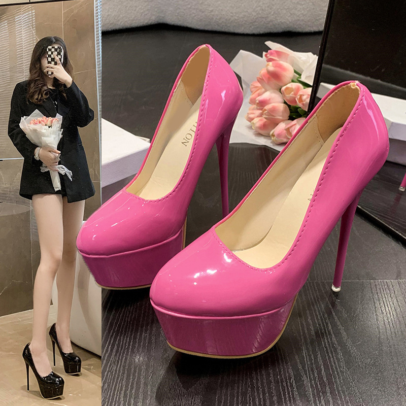 2024 Spring and Autumn New Style Elegant Versatile Fashionable Large Size Simple Candy Color Women's High Heels for Foreign Trade 2024 Spring and Autumn New Style Elegant Versatile Fashionable Large Size Simple Candy Color Women's High Heels for Foreign Trade