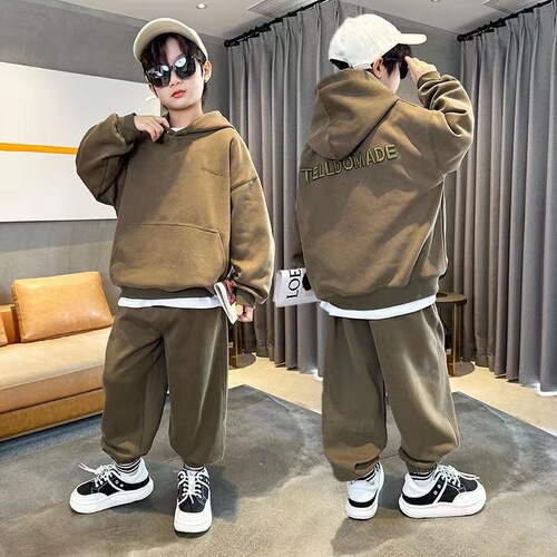 Korean-style boys' autumn set fashionable 2024 new spring and autumn set for middle and large children autumn handsome stylish boy trendy