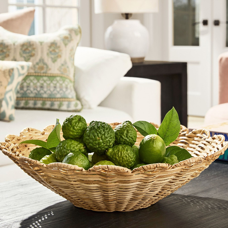 Cestas de frutas de caña naturales creativas nórdicas canasta de almacenamiento doméstica juguetes para niños canasta de bocadillos control remoto canasta de artículos