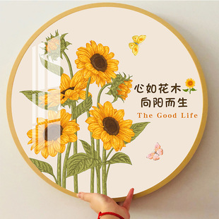 Sunflower Cross Stitch 2025 New Thread Embroidery Living Room Hand Embroider Simple Modern Bedroom Restaurant Simple Small Pieces