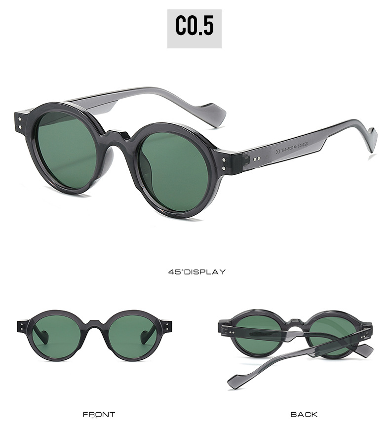45g Weight Full Frame Glasses Structure Sunglasses Classification PC, UV400 Protection Lens Material Round Frame Glasses Style Travel, Daily Occasion Color Block Pattern All Seasons Season Unisex Gender Casual, Simple Style Style Blue Color Casual Simple Style Color Block PC UV400 Protection Round Frame Full Frame Women's Sunglasses 9