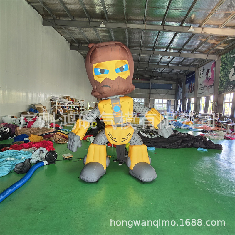 充气机器人卡通充气模型充气美陈卡通花朵游乐园充气水果网红充气