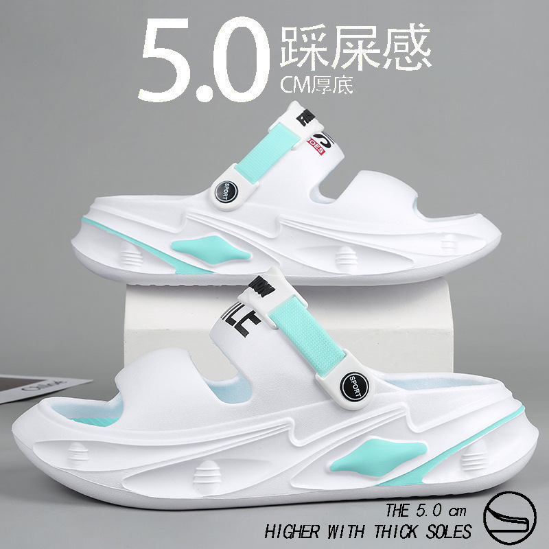 Sandalinas de playa para hombres de verano pareja de suela suave antideslizante para conducir dos usos deportivos pisar mierda sensación sandalinas casuales