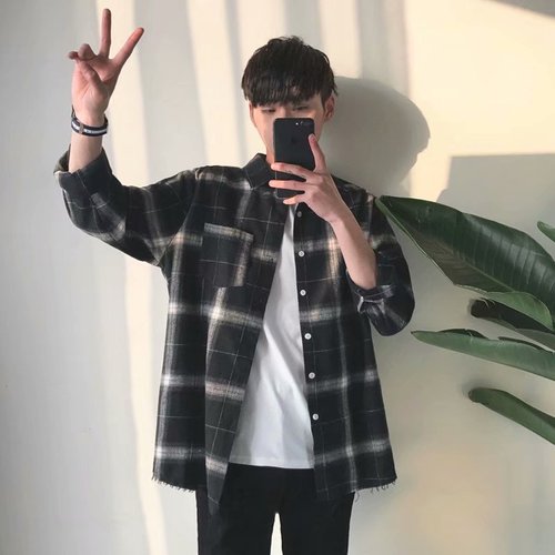 Men's Long Sleeve Spring and Autumn New Korean Style Trendy Cool Casual Jacket Leisure Couple's Shirt Loose