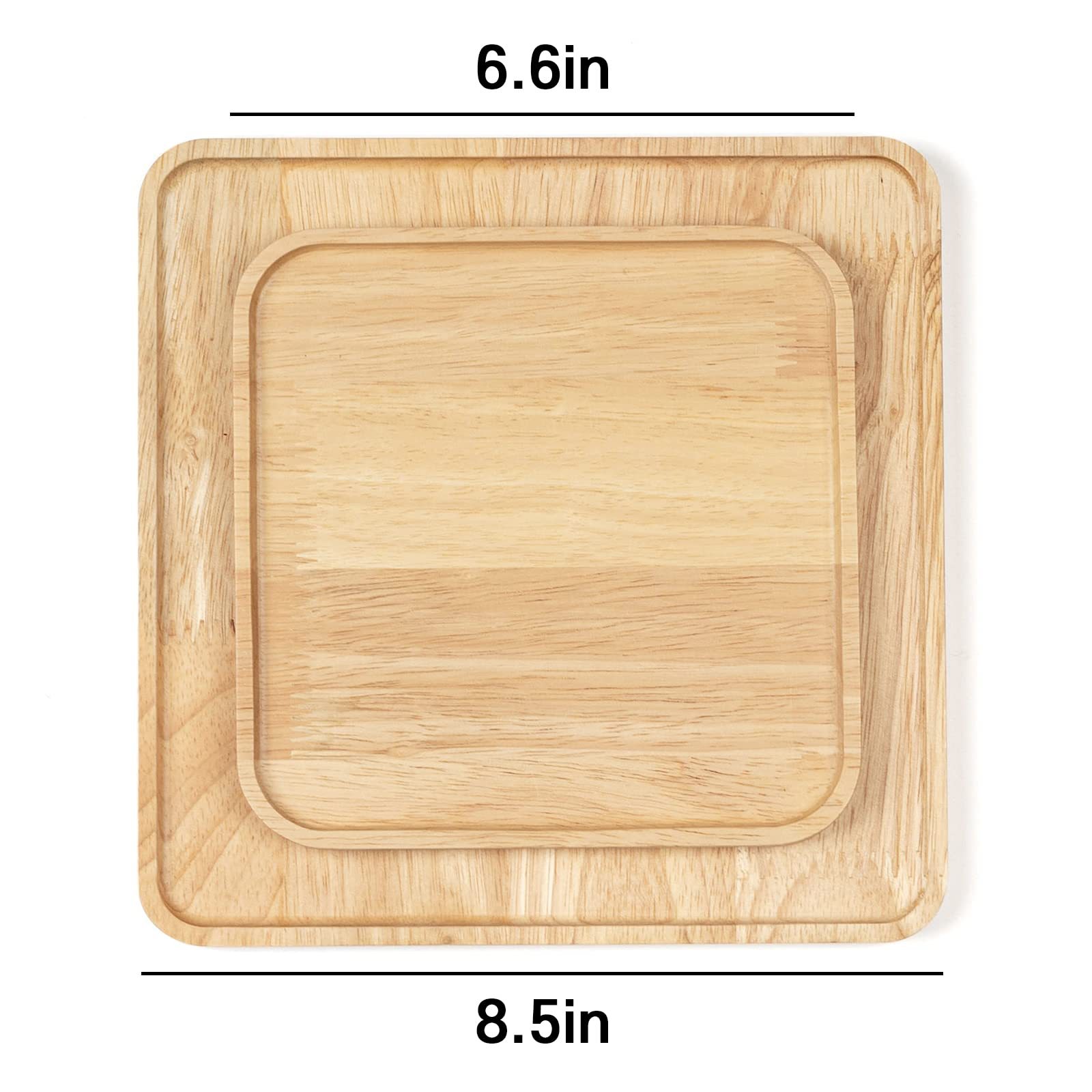 Placa de madera de acacia de estilo japonés bandeja de madera redonda creativa fruta seca postre plato de fruta placa de madera maciza vajilla