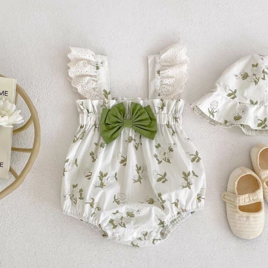 Ropa para bebés, ropa de verano, ropa de pedo para recién nacidos, mamelucos de una pieza para bebés, luna llena, cien días, mamelucos delgados