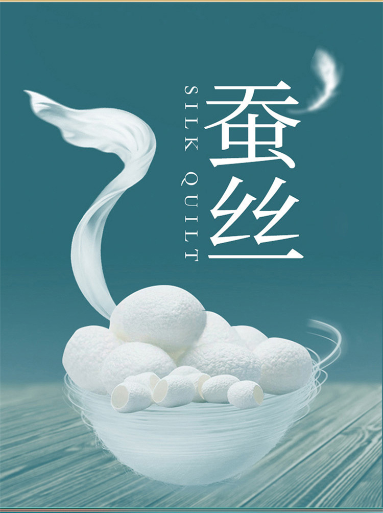 慕棉眠 全棉提花蚕丝被双宫桑蚕丝春秋被双人加厚冬被子母被