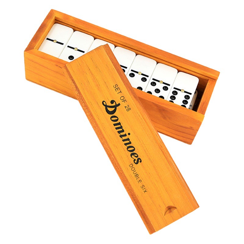 Doble 6 Domino 28 unidades polvo de jade eléctrica material pensamiento rompecabezas juego los niños regalo juego juguetes al por mayor