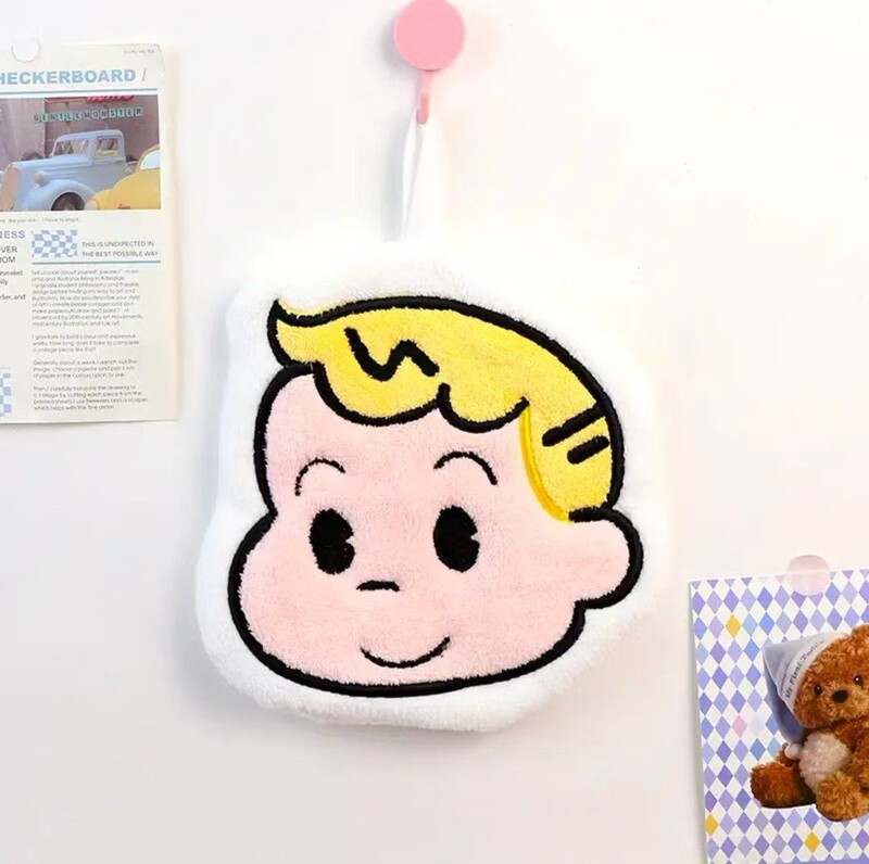 アニメの新しい台所でタオルを拭くのがかわいい浴室の家庭用吸水タオルを厚くして、毛を落とさない雑巾代発|undefined