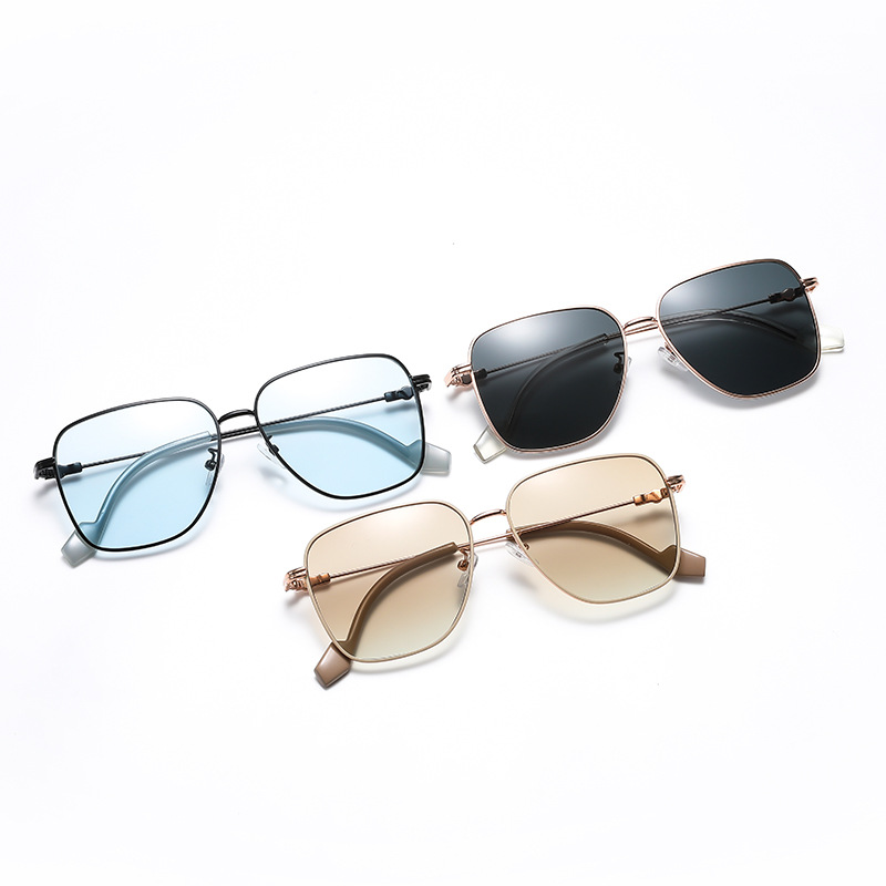 Gafas de sol de luz UV, gafas de sol de alta calidad, gafas de sol metálicas, gafas de sol pequeñas, gafas de sol delgadas, gafas de sol grandes