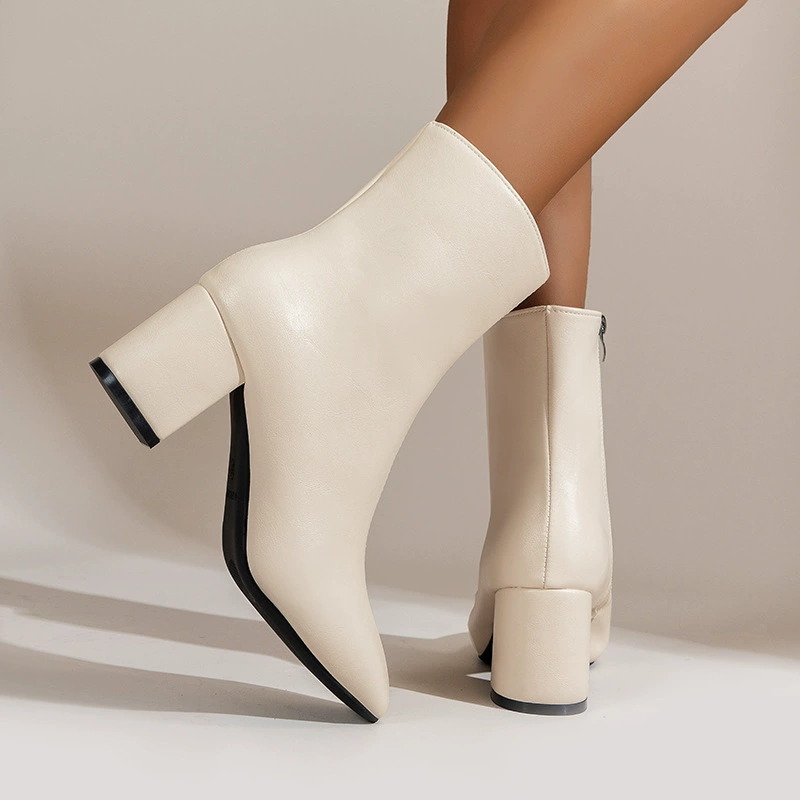 Ботинки наankle-high, женские ботинки с молнией миди-роста, осенний тренд, размера плюс