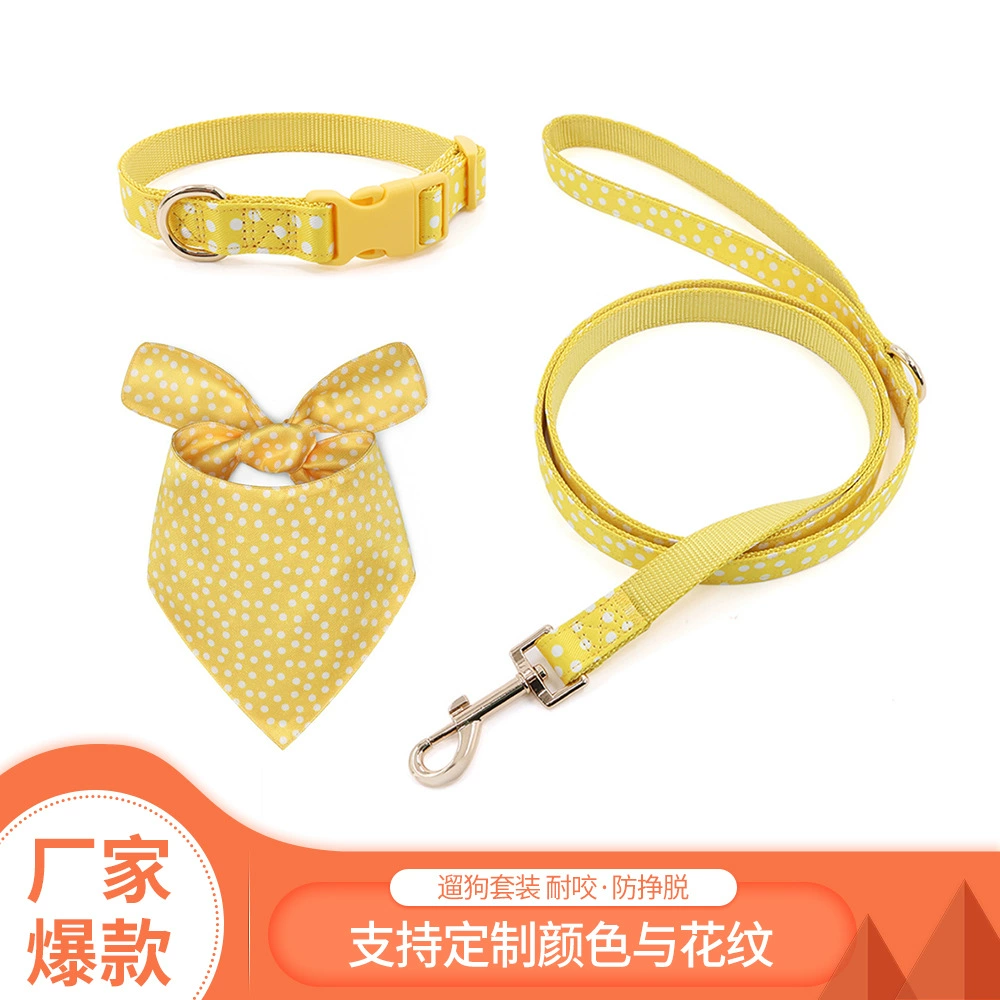 2023 Весна и лето новые производители в наличии собака ошейник поводок воротник слюны полотенце костюм