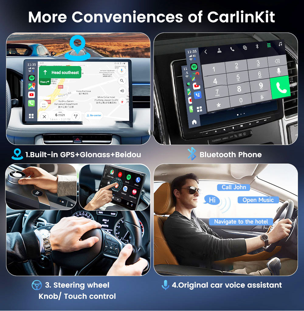 Cross-Border Wireless Carplay Box Qualcomm Qcm6225 Apple Android 13.0 System Connected In-Car Smart Box