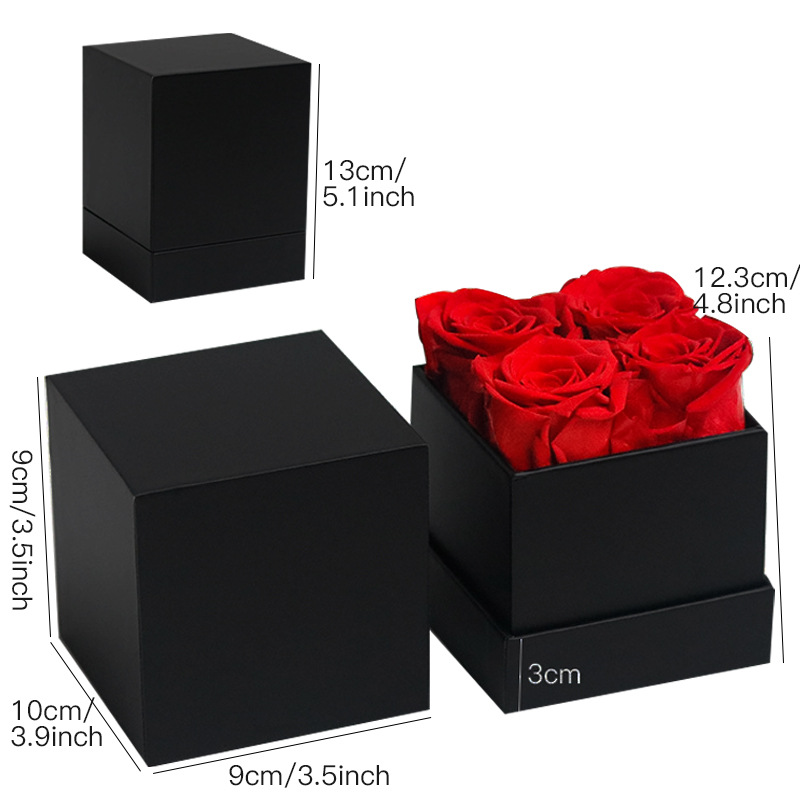 Transfronterizo eterno rosa abrazar barril 4 cubierta de cielo cuadrado negro caja de regalo Qixia regalo de día de San Valentín
