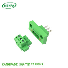 穿墙式PCB接线端子KF2EDGWB-5.08mm间距带固定螺丝孔KF2EDGKM