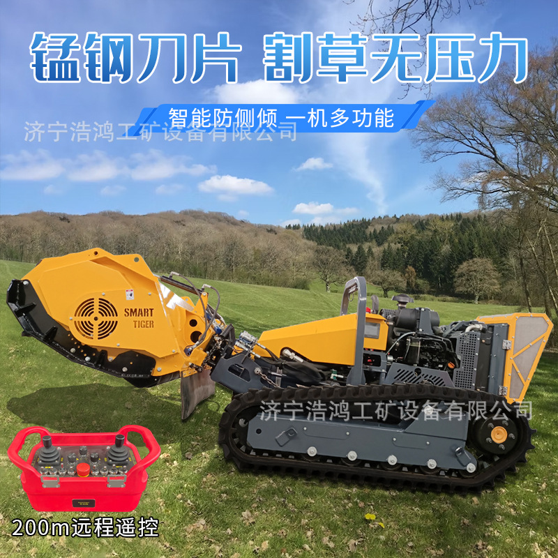 护坡割草机河道养护履带除草机堤坝斜坡适用多地形打草机割灌机