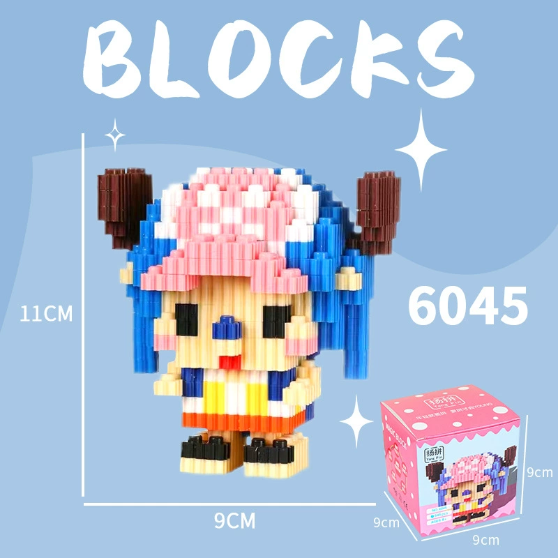 Cartoon Building Block Toy Set, Mini Constructor Doll, 9×9×9 cm, Assorted Character Designs