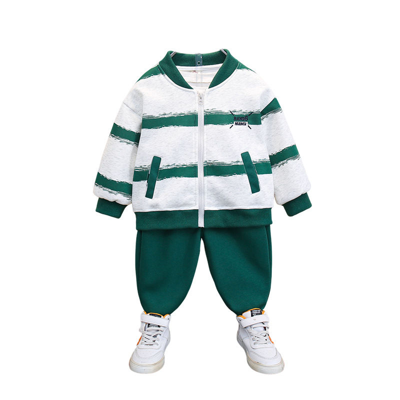 6388 Traje casual de primavera y otoño para niños 2025 nuevo estilo ropa de celebridades de Internet de otoño para bebés Traje de dos piezas coreano para niños