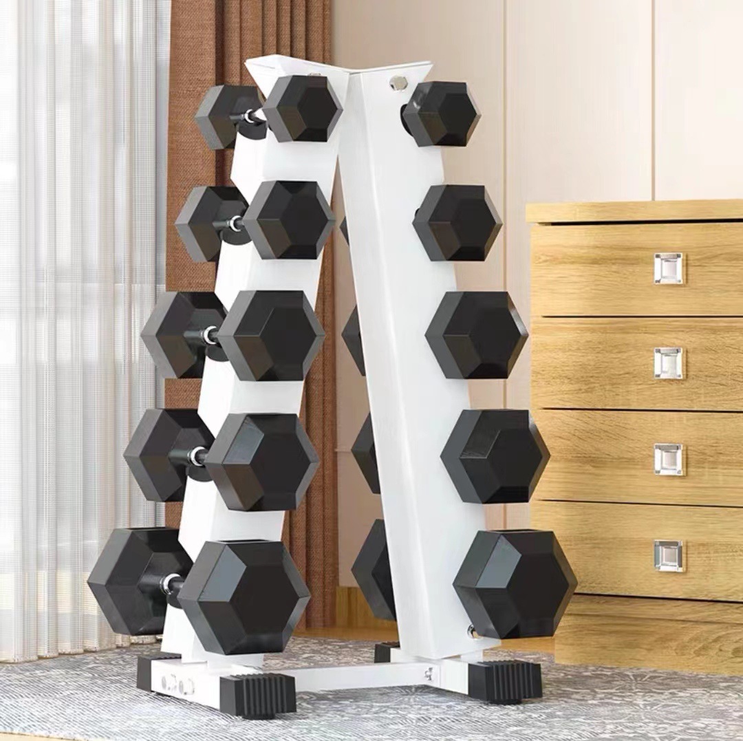 ♔ A-Type Dumbbell Rack, Small Dumbbell Rack, Five-Layer Dumbbell Stand, Gym Home Fitness Equipment, Rotating Dumbbells