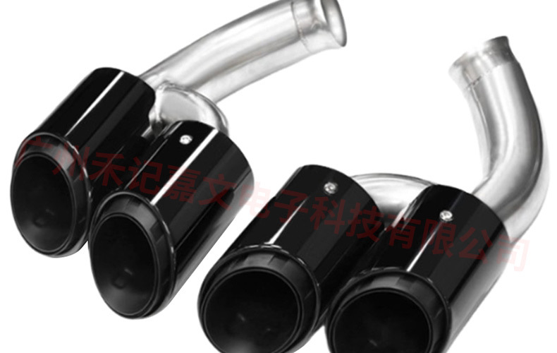 Suitable for Porsche Cayenne 15-17 Exhaust Pipe Three-Layer Gts Modified Stainless Steel Round Tail Throat Muffler Tail Mouth