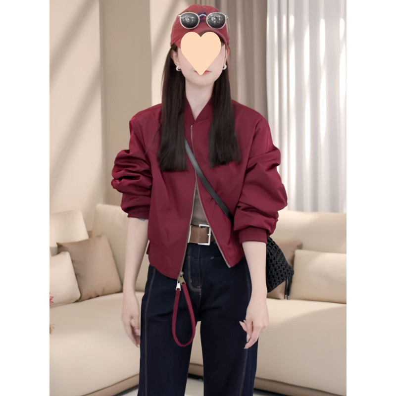 2025歐貨設計時尚洋氣棒球服小個子休閒新款外套秋季寬鬆夾克上衣