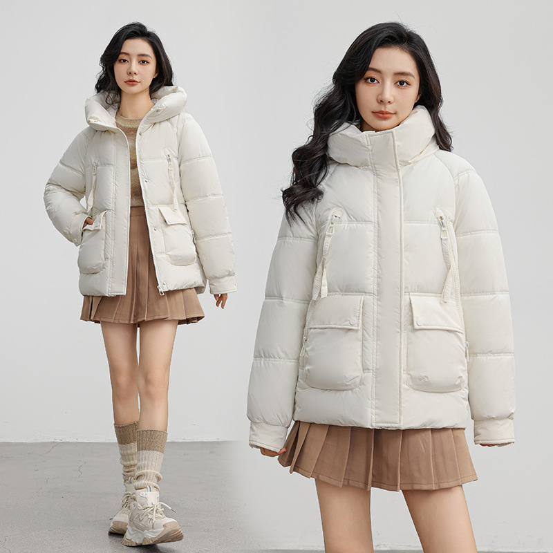 Russian new winer plus size for women's casual warmh, hickened and enlarged pocke hooded coon wholesale Down_voghion.com