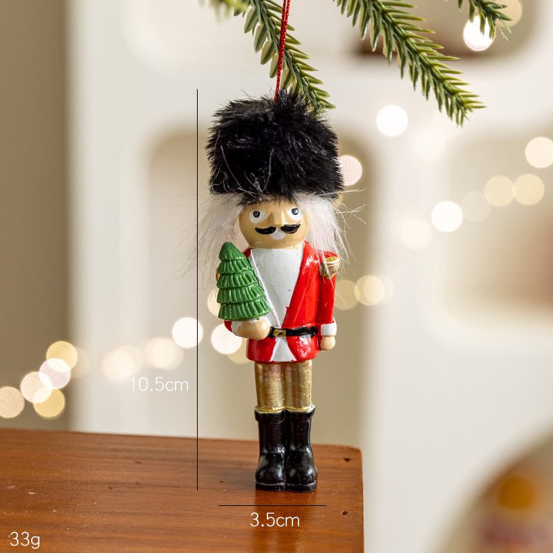 クロスボーダー新しいクリスマスクルミ兵士デスクトップ小さな樹脂装飾品ペンダント装飾品ペンダントクリスマスツリーアクセサリー|undefined